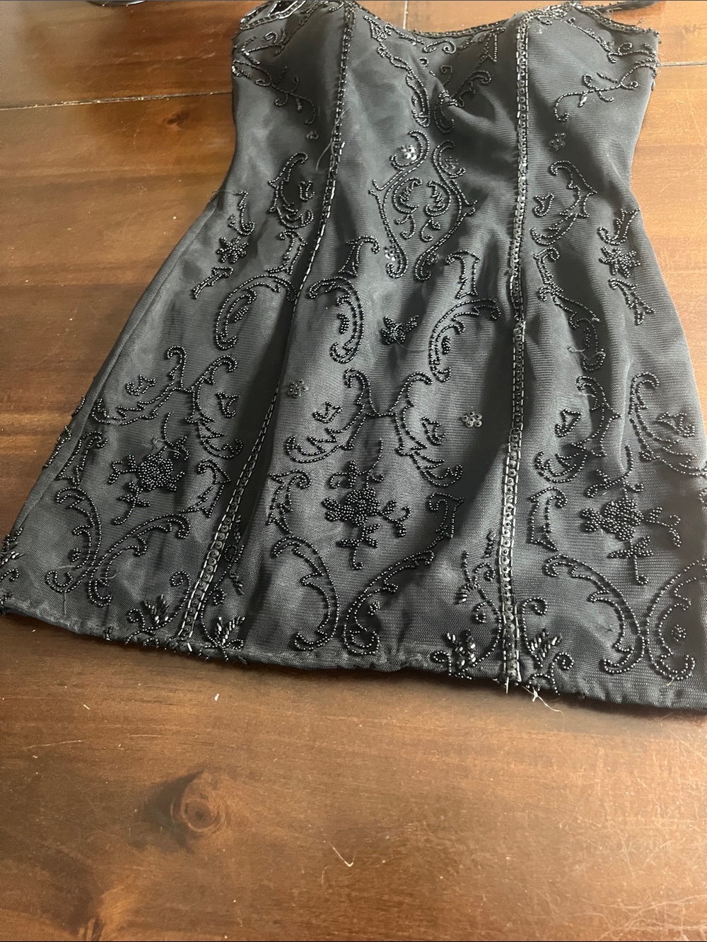 Laundry By Shelli Segal Black Beaded Mini Dress - Picture 5 of 6